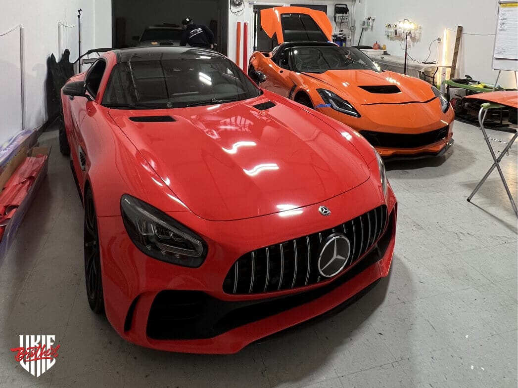 Mercedes-AMG GTR – A Fiery Red Transformation with Vinyl Wrap By Ukie ...